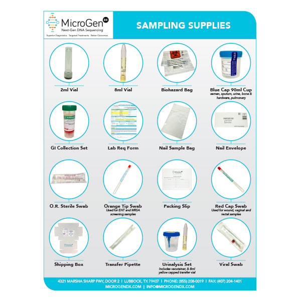 Sampling Supplies Sheet 0027 MicroGen Diagnostics
