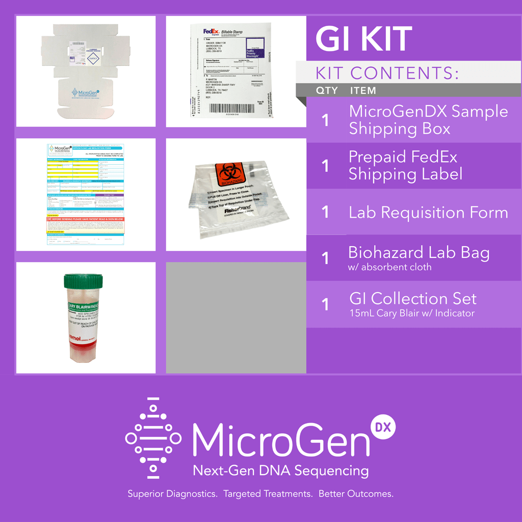 GI Kit - Self Pay | MicroGen Diagnostics