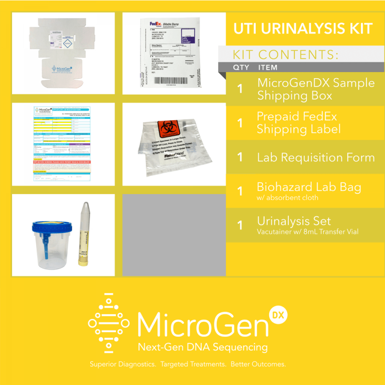 UTI Urinalysis Kit Self Pay MicroGen Diagnostics
