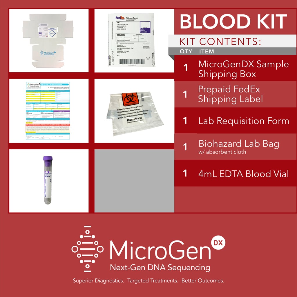 Blood Kit Microgen Diagnostics