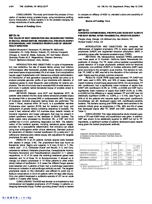 THE VALUE OF NEXT GENERATION DNA SEQUENCING TESTING IN RECTAL SW THE VALUE OF NEXT GENERATION DNA SEQUENCING TESTING IN RECTAL SW